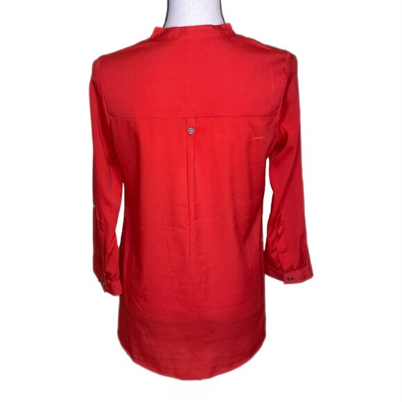 Pink Rose Women's Red Long Sleeve Blouse Size XS - Picture 4 of 10